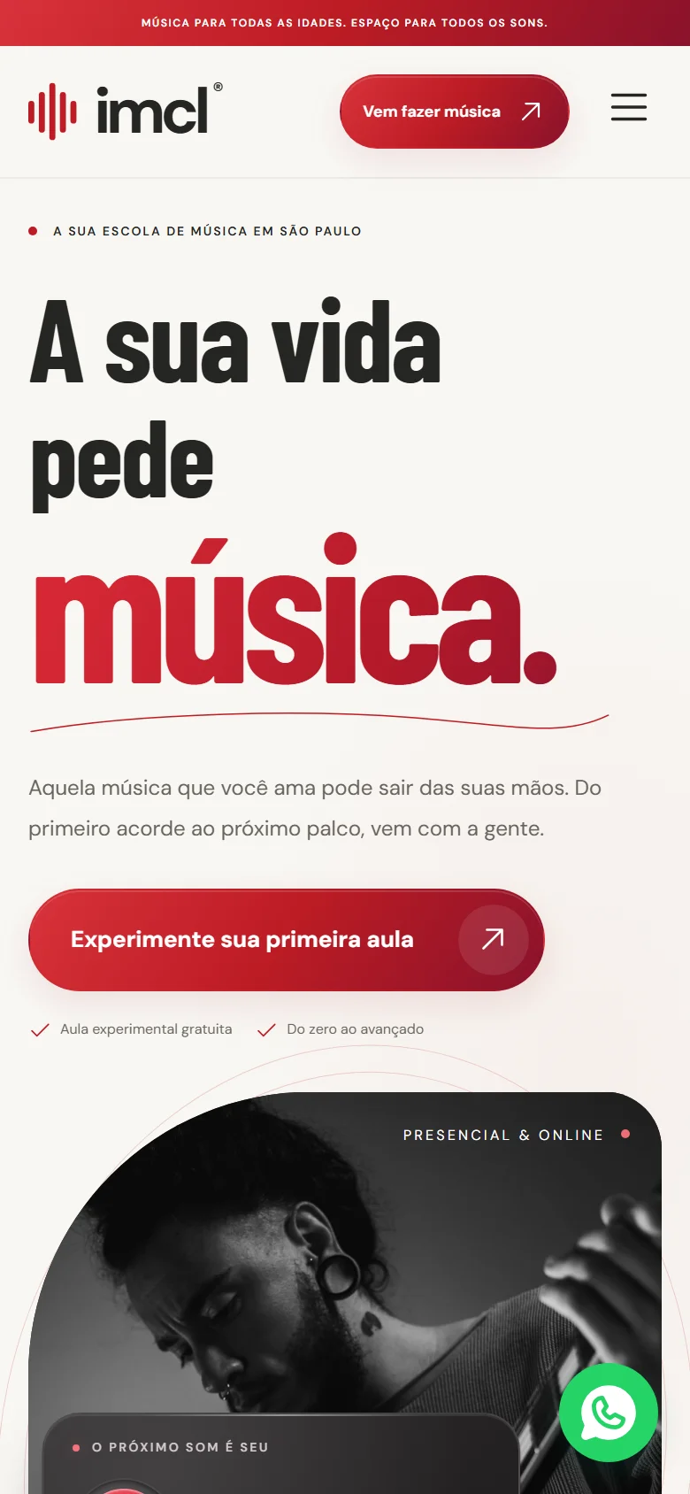 Versão da IMCL adaptada ao celular